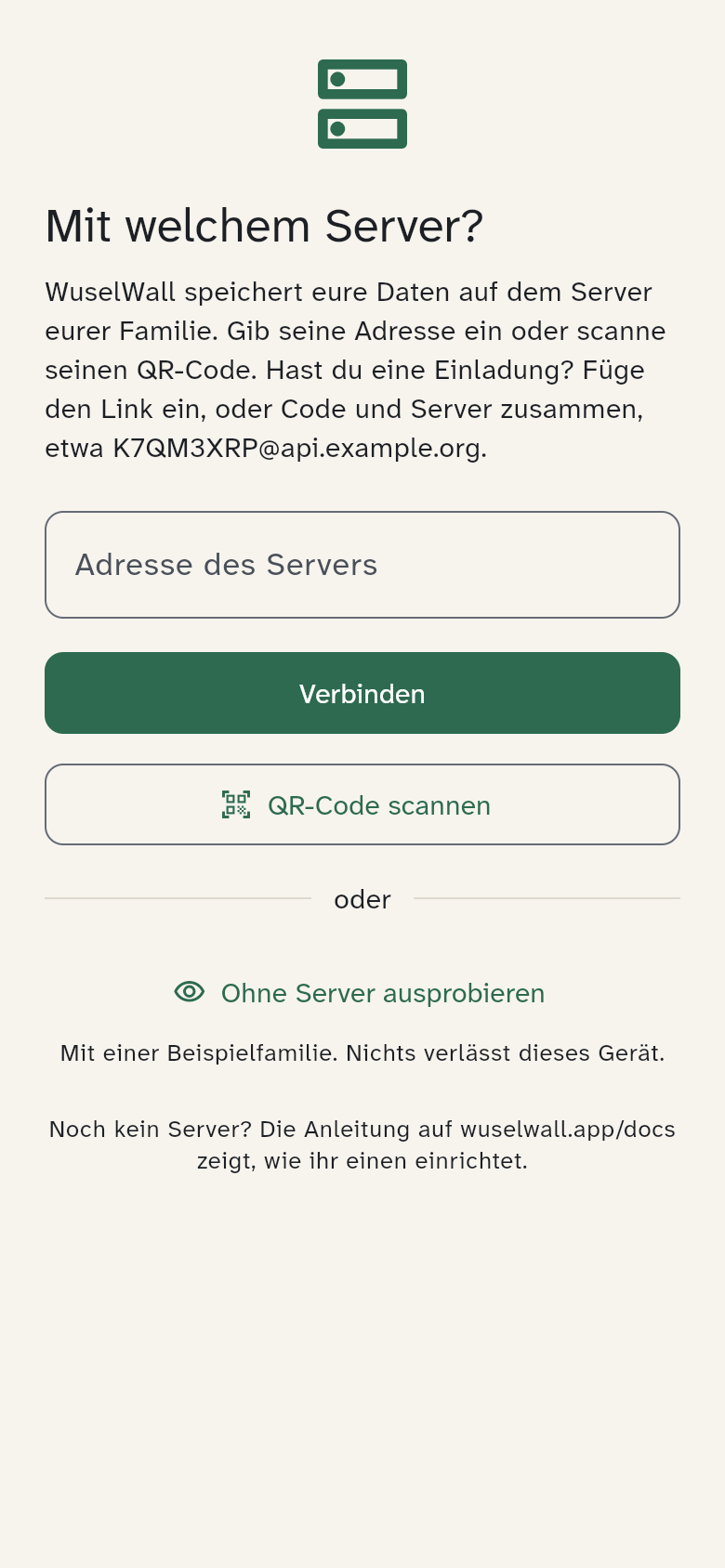 Die Frage nach dem Server