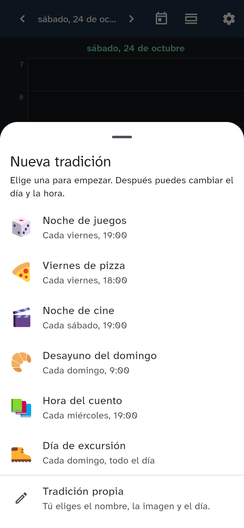 La lista Nueva tradición con seis propuestas y Tradición propia