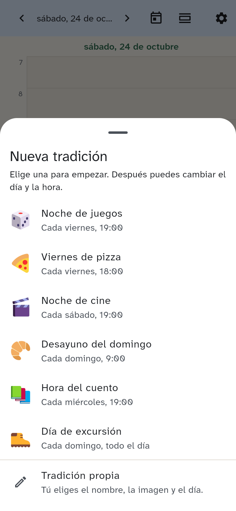 La lista Nueva tradición con seis propuestas y Tradición propia