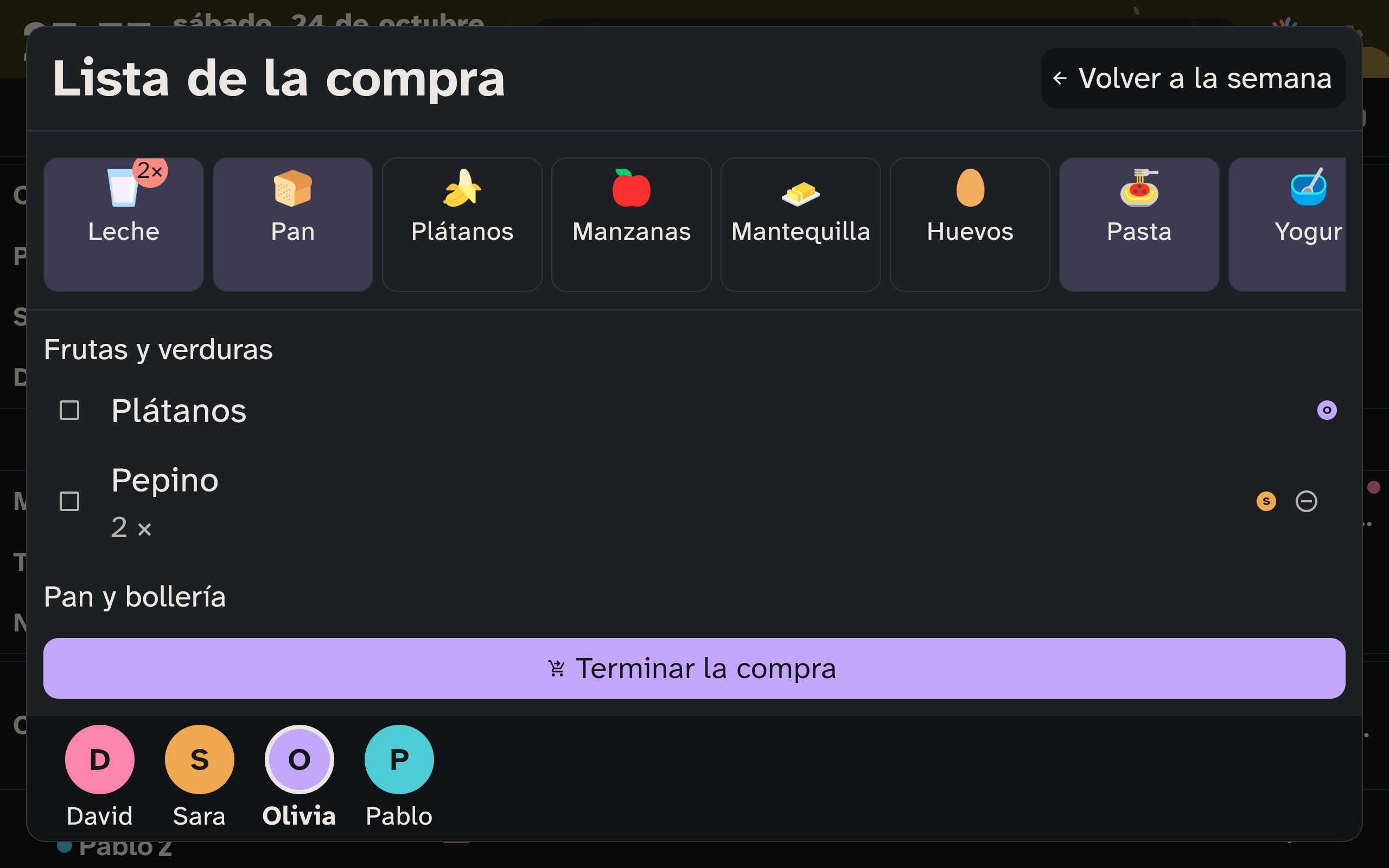 La compra en la pantalla de pared
