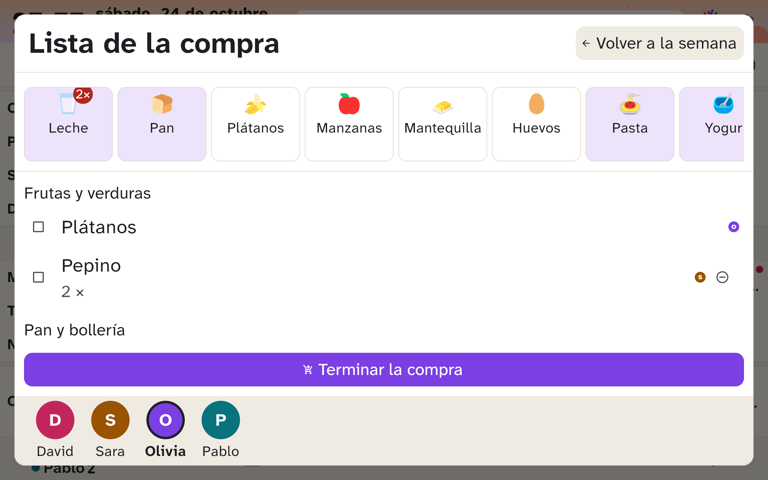 La compra en la pantalla de pared