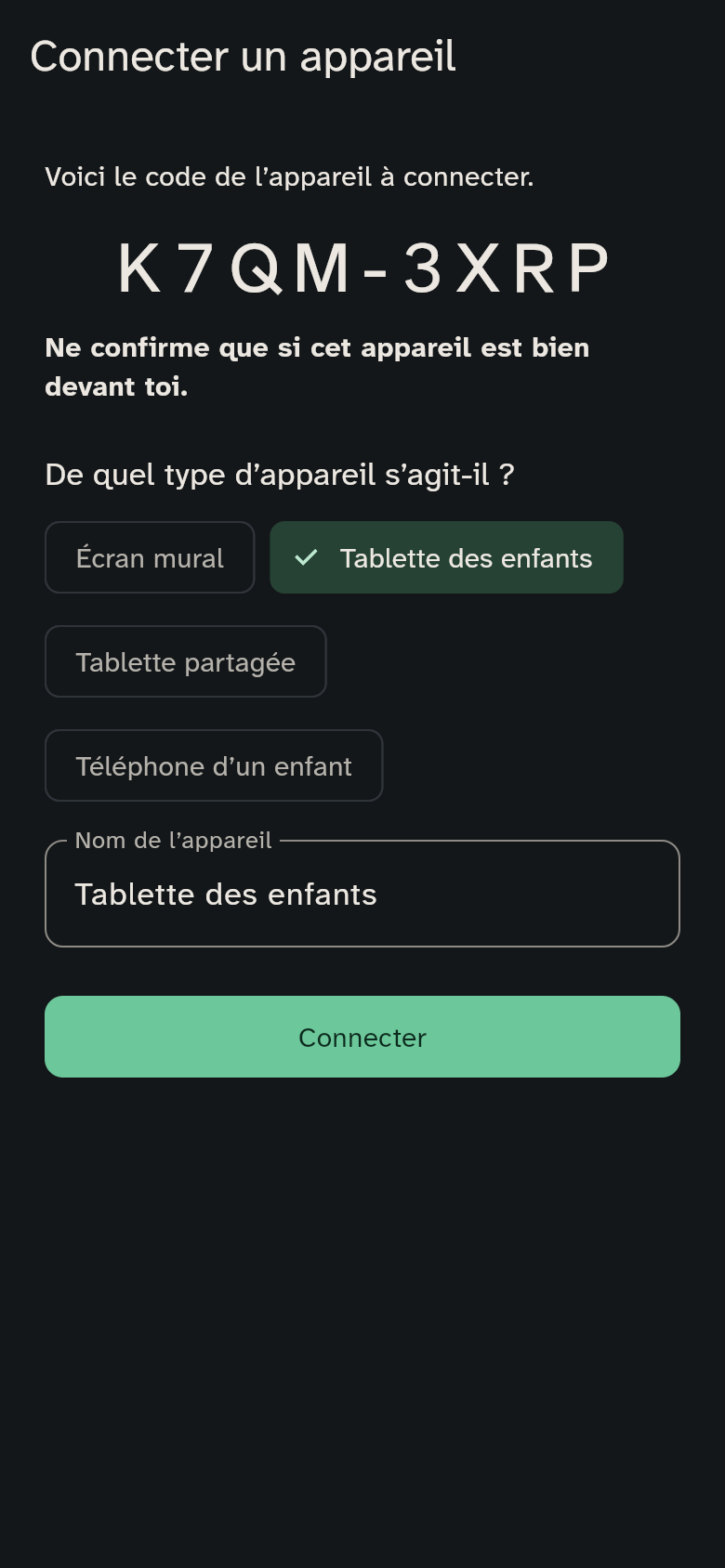 La vérification et l’approbation du nouvel appareil