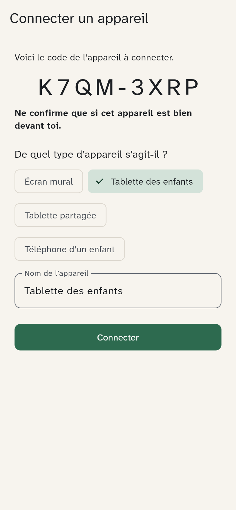 La vérification et l’approbation du nouvel appareil