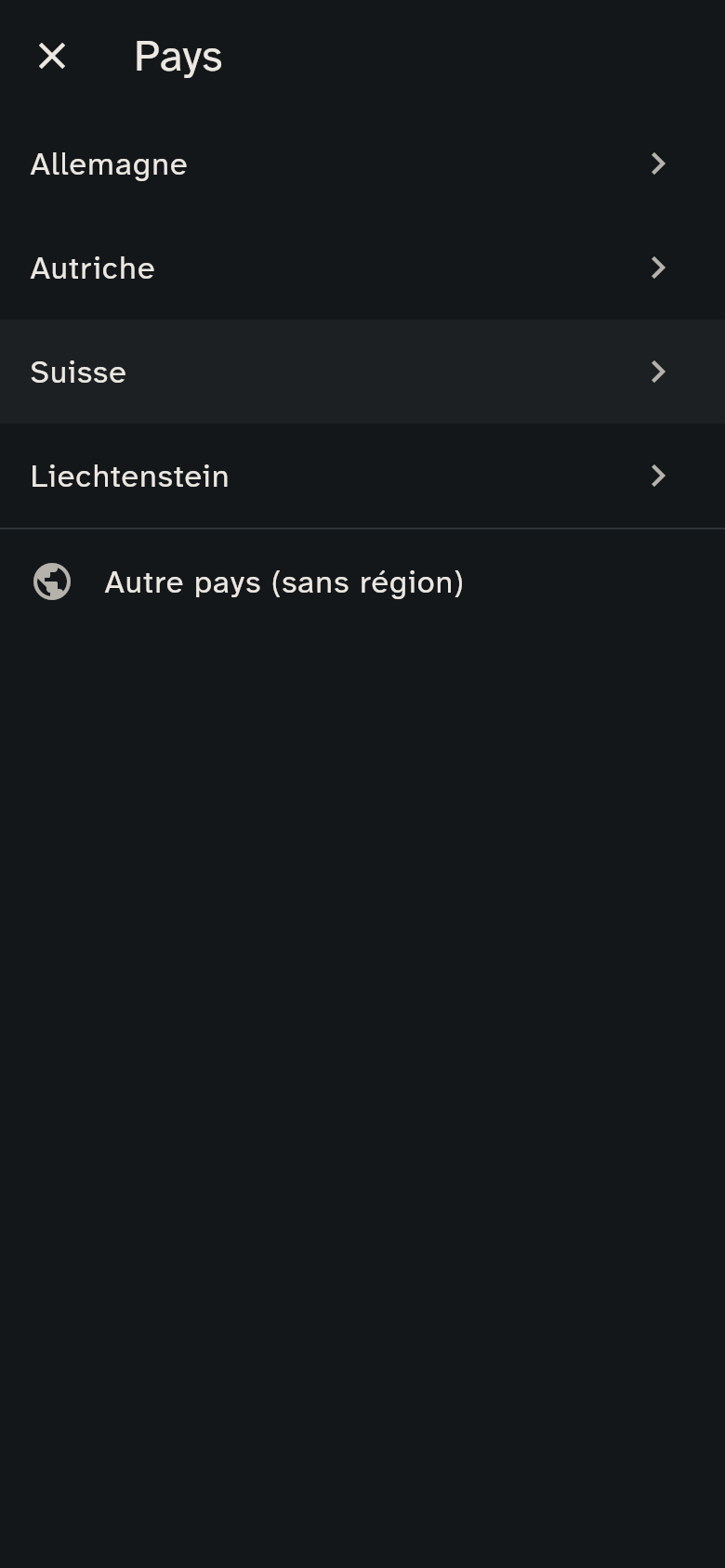 Le choix du pays, puis du canton ou de l’État