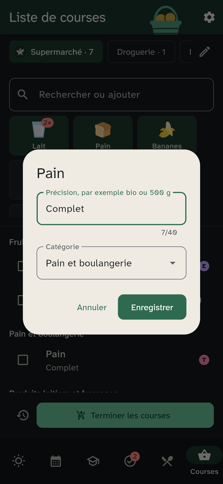 La modification d’un article