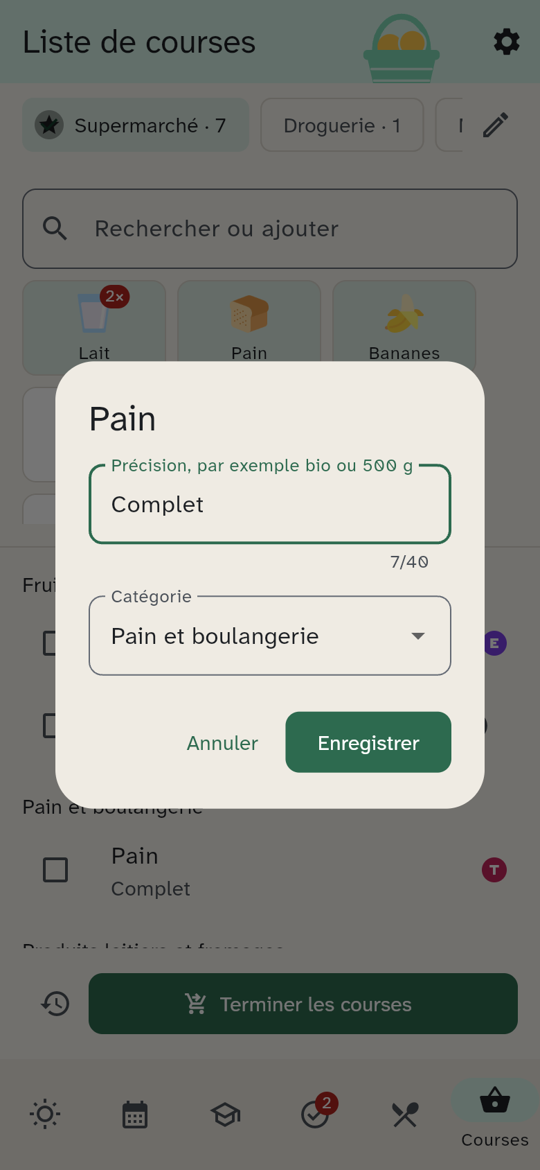 La modification d’un article